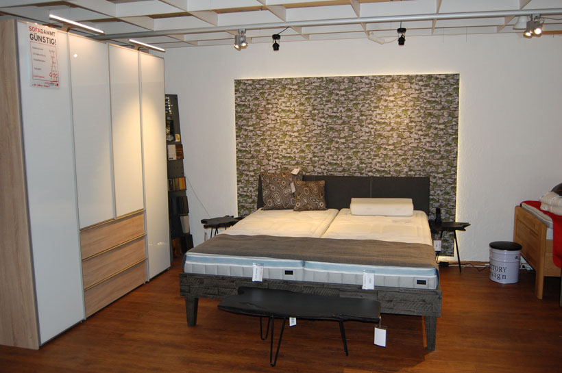 Schlafzimmer in der Ausstellung von Polsterstern